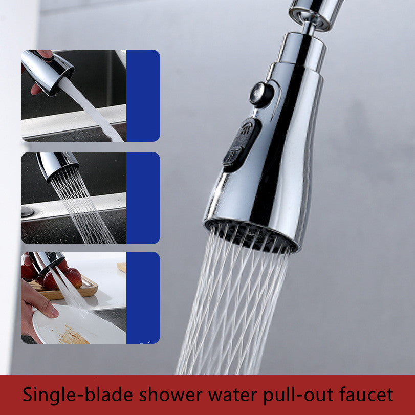 Anti-splash 360 Degree Rotating Water Tap Three Stall Water Saving Faucet Nozzle Adapter