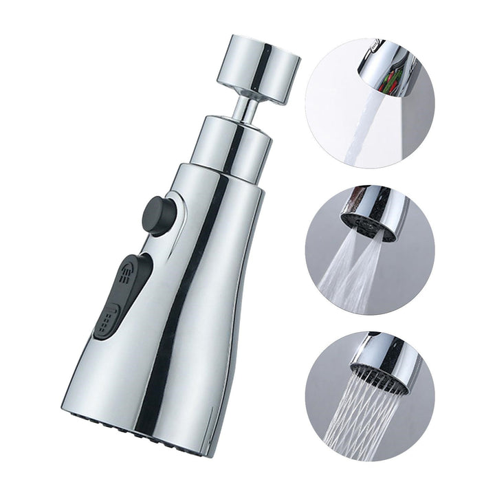 Anti-splash 360 Degree Rotating Water Tap Three Stall Water Saving Faucet Nozzle Adapter