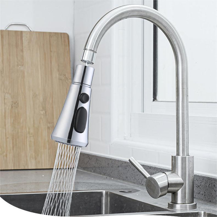 Anti-splash 360 Degree Rotating Water Tap Three Stall Water Saving Faucet Nozzle Adapter